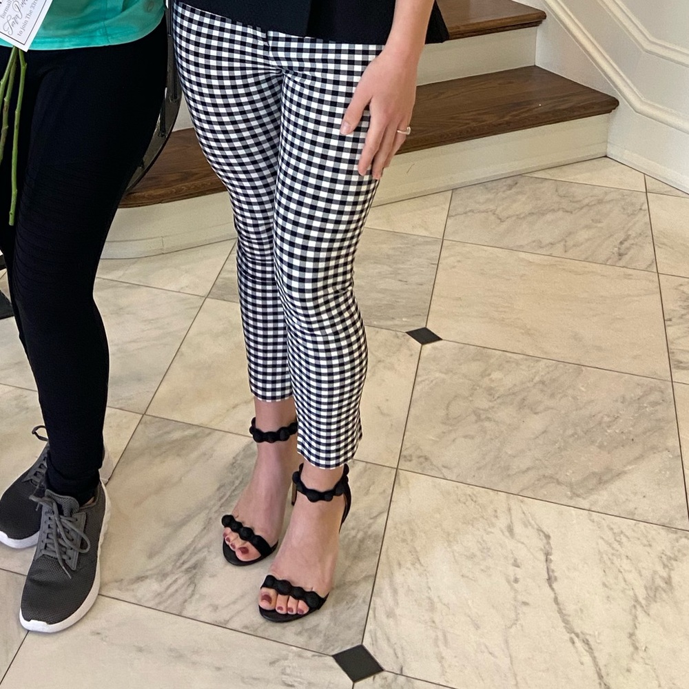 Theory black and white patterned pants